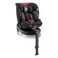 Lionelo - Kääntyvä turvaistuin jalustalla NAVY i-Size 40-150 cm musta/punainen