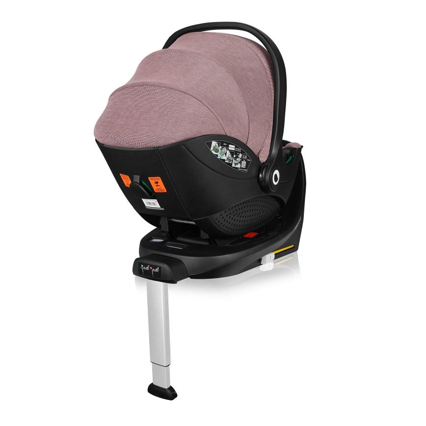 Lionelo - Kääntyvä turvaistuin jalustan kanssa MOXIE SET i-Size 40-87 cm Pink Mauve