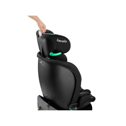 Lionelo - Kääntyvä turvaistuin jalustan kanssa NAVY i-Size 40-150 cm musta/turkoosi