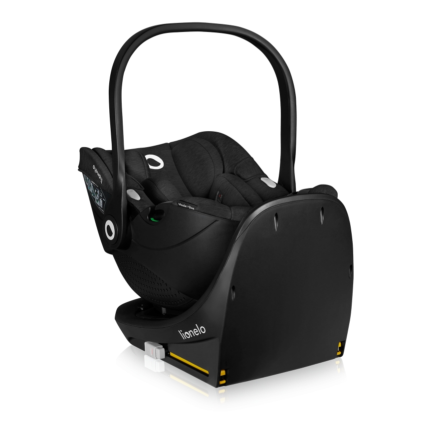 Lionelo - Kääntyvä turvaistuin kiinnityspohjalla MOXIE SET i-Size 40-87 cm Black Carbon