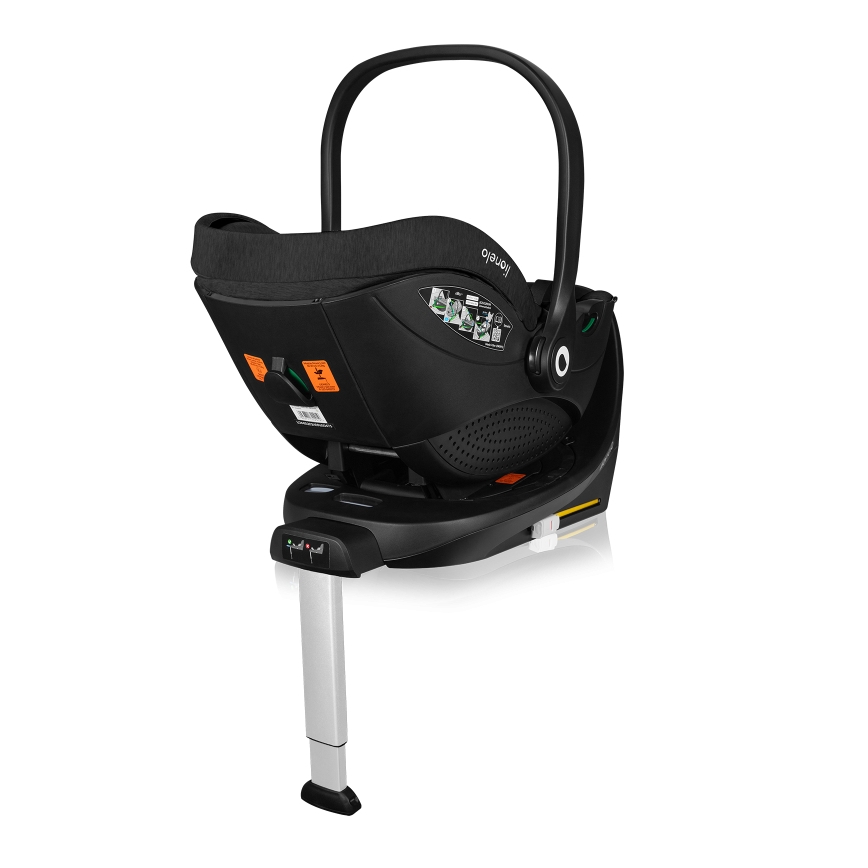 Lionelo - Kääntyvä turvaistuin kiinnityspohjalla MOXIE SET i-Size 40-87 cm Black Carbon