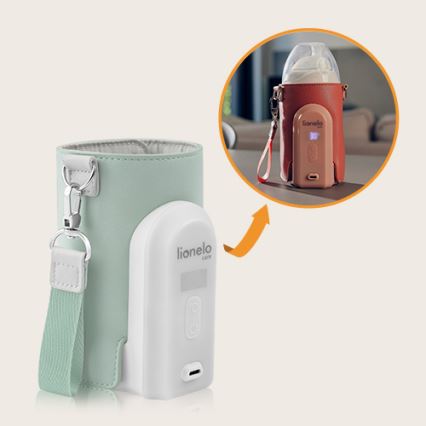 Lionelo - Ladattava pullonlämmitin THERMUP GO EVO 18W/5V vihreä/valkoinen