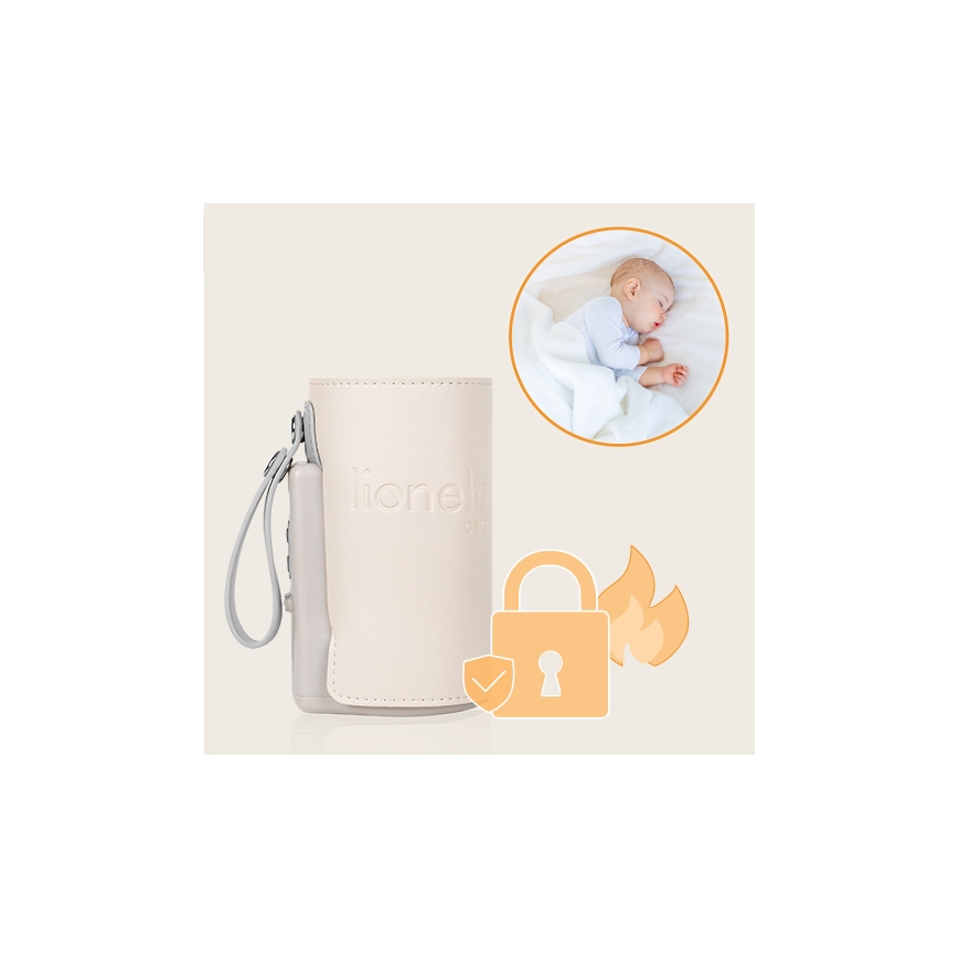 Lionelo - Ladattava pullonlämmitin THERMUP GO PLUS 10W/5V beige