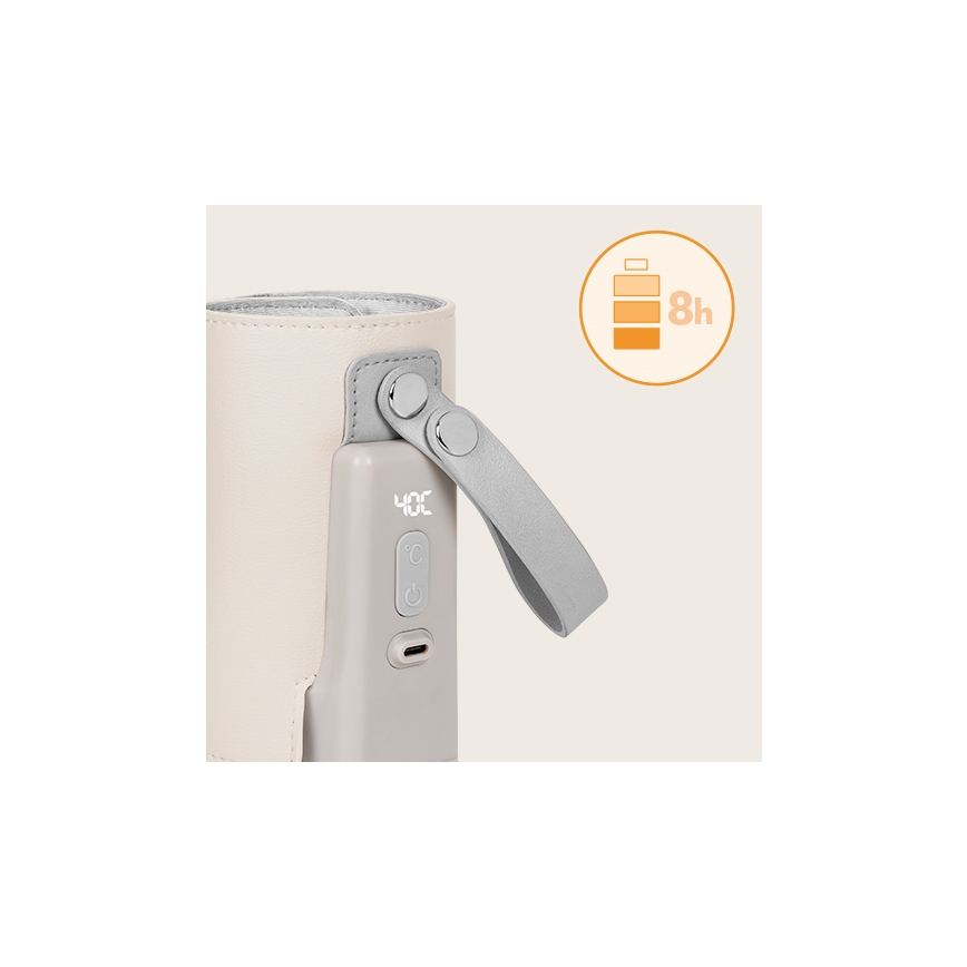 Lionelo - Ladattava pullonlämmitin THERMUP GO PLUS 10W/5V beige