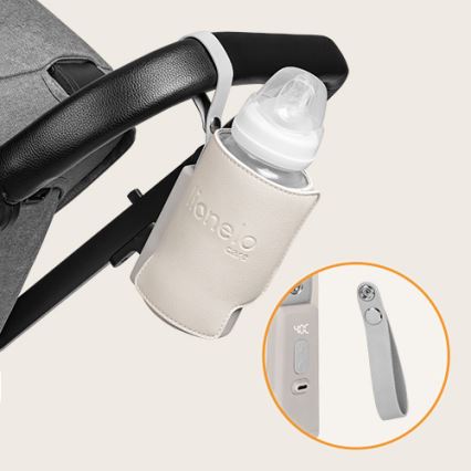 Lionelo - Ladattava pullonlämmitin THERMUP GO PLUS 10W/5V beige