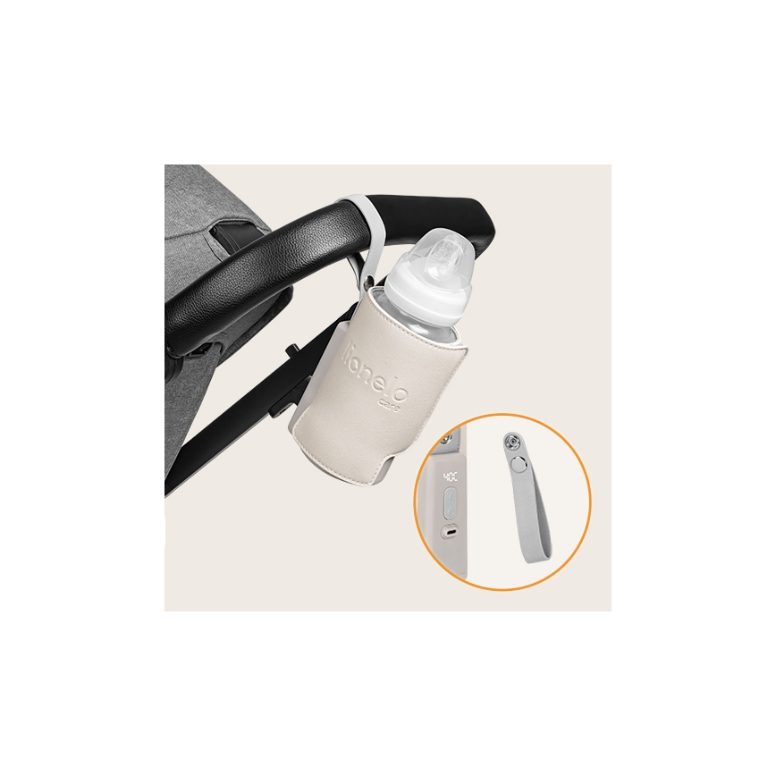 Lionelo - Ladattava pullonlämmitin THERMUP GO PLUS 10W/5V beige