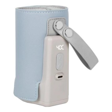 Lionelo - Ladattava pullonlämmitin THERMUP GO PLUS 10W/5V sininen/harmaa