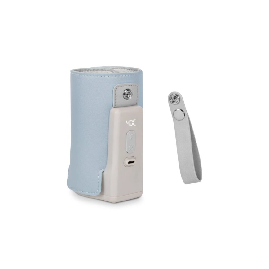 Lionelo - Ladattava pullonlämmitin THERMUP GO PLUS 10W/5V sininen/harmaa