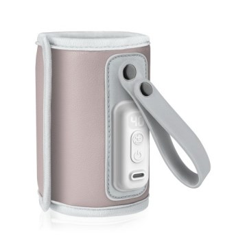 Lionelo - Ladattava tuttipullon lämmitin THERMUP GO 18W/5V Vaaleanpunainen