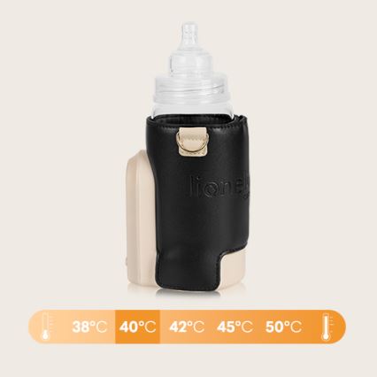 Lionelo - Ladattava tuttipullonlämmitin THERMUP GO EVO 18W/5V musta/beige