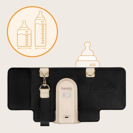 Lionelo - Ladattava tuttipullonlämmitin THERMUP GO EVO 18W/5V musta/beige