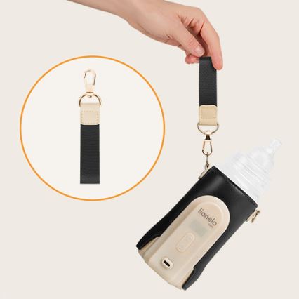 Lionelo - Ladattava tuttipullonlämmitin THERMUP GO EVO 18W/5V musta/beige