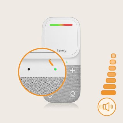 Lionelo - Langaton ladattava vauvan äänimonitori BABYLINE 2.2 5V