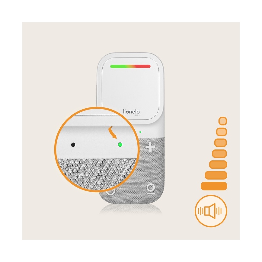 Lionelo - Langaton ladattava vauvan äänimonitori BABYLINE 2.2 5V