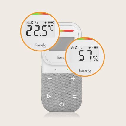 Lionelo - Langattomasti ladattava vauvan äänimonitori BABYLINE 2.3 5V