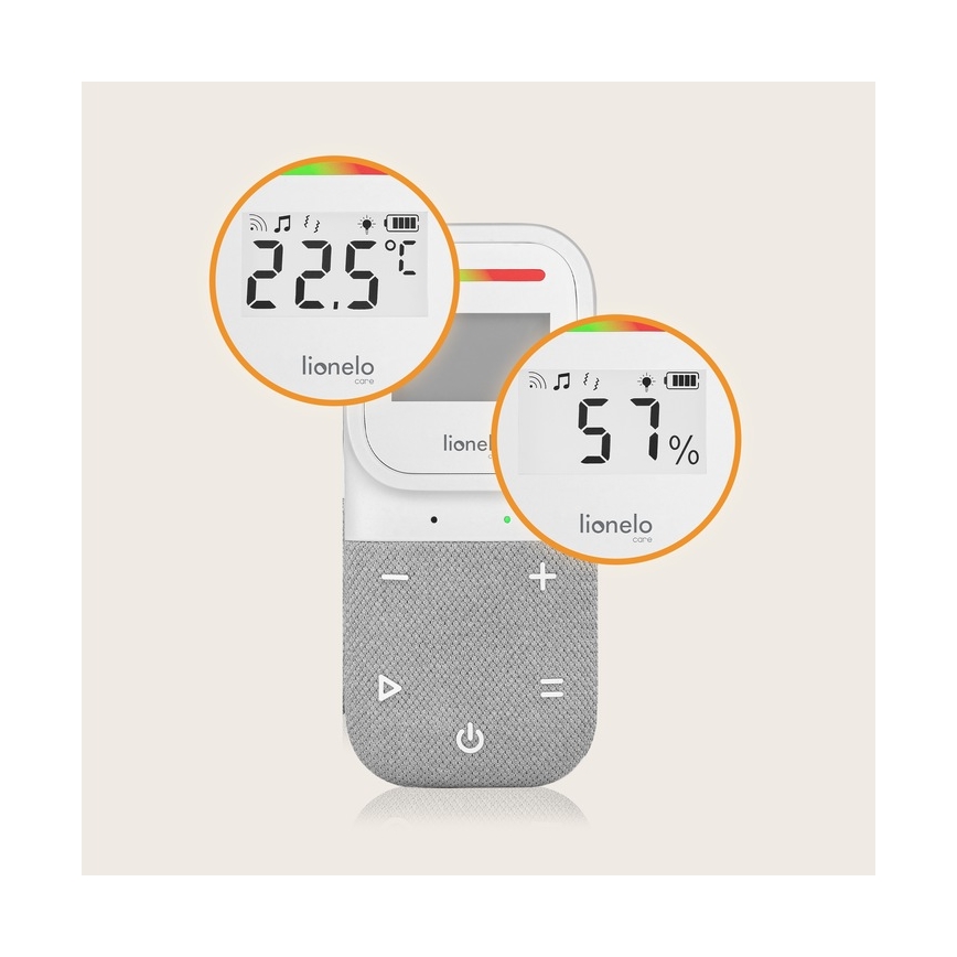 Lionelo - Langattomasti ladattava vauvan äänimonitori BABYLINE 2.3 5V