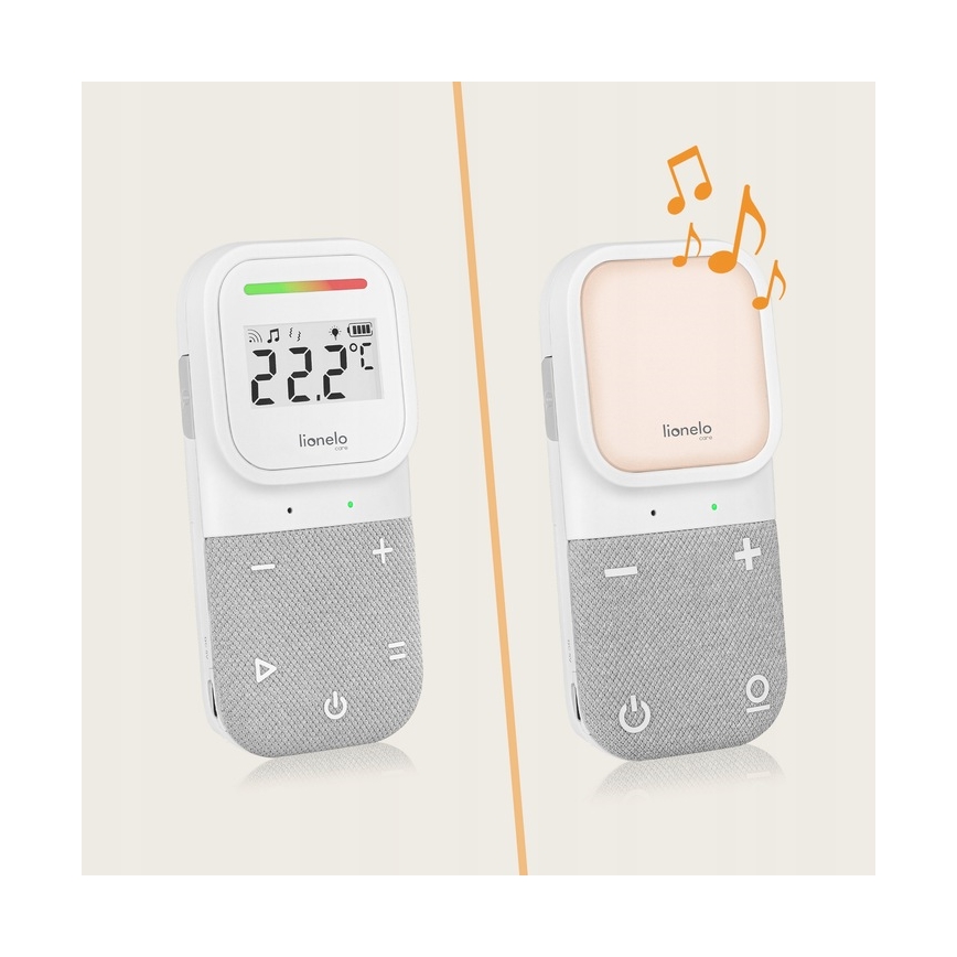 Lionelo - Langattomasti ladattava vauvan äänimonitori BABYLINE 2.3 5V