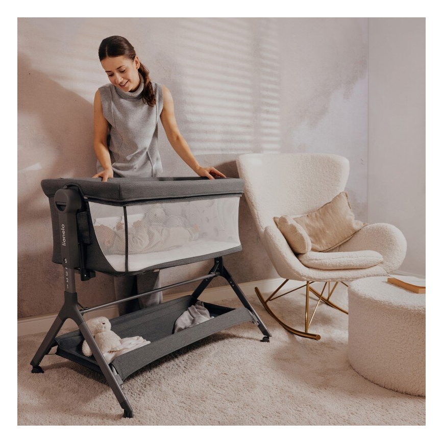 Lionelo - Lasten sänky 3-in-1 LEONIE PLUS harmaa