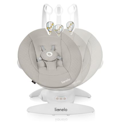Lionelo - Lasten keinu IRIS melodialla, 4xAA, Beige Sand