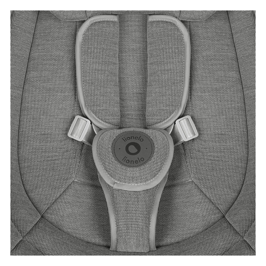 Lionelo - Lasten keinu melodialla BLOSSOM Grey Concrete + kaukosäädin