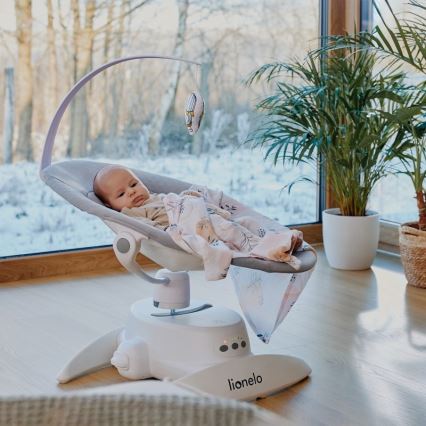 Lionelo - Lasten keinu melodialla IRIS Grey Concrete