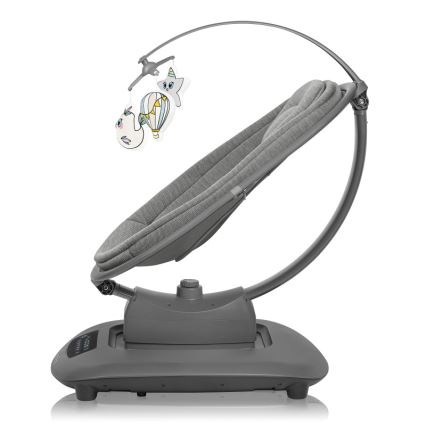 Lionelo - Lasten keinu musiikilla BLOSSOM Harmaa Betoni + kaukosäädin