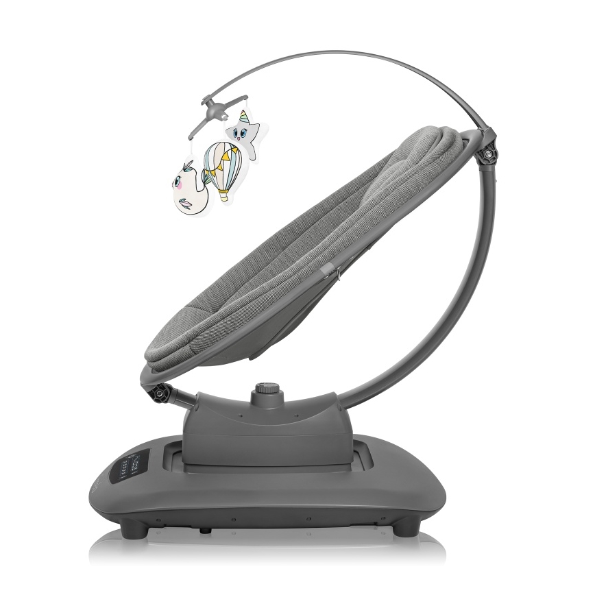 Lionelo - Lasten keinu musiikilla BLOSSOM Harmaa Betoni + kaukosäädin