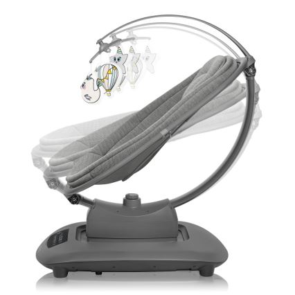 Lionelo - Lasten keinu musiikilla BLOSSOM Harmaa Betoni + kaukosäädin