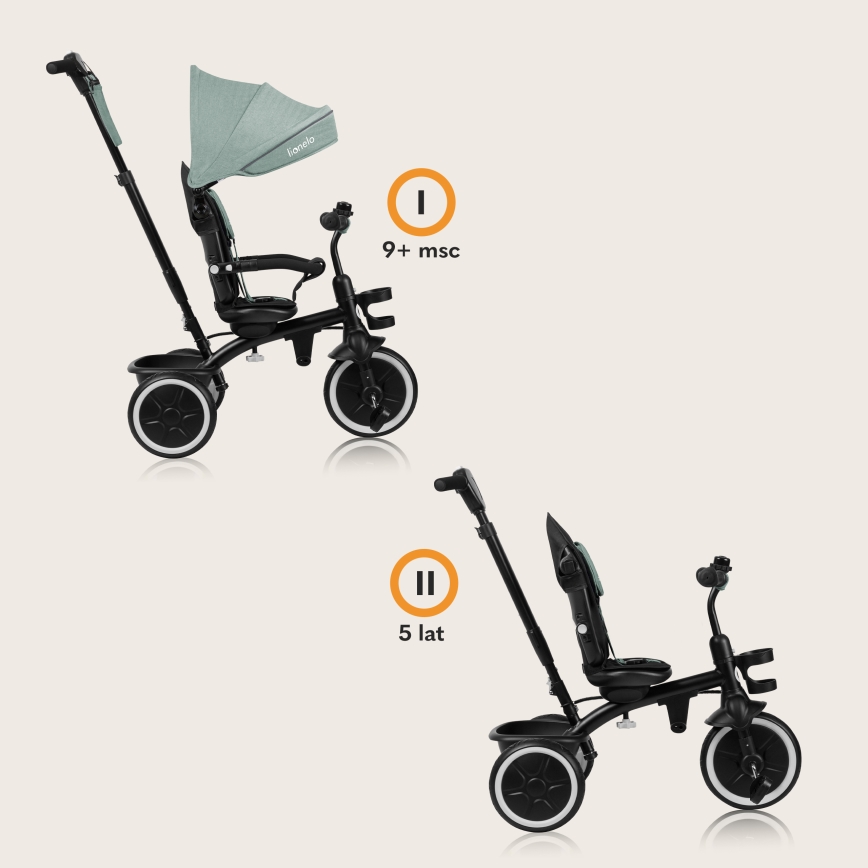 Lionelo - Lasten kolmipyörä BERRY Green Forest