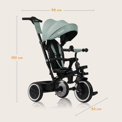 Lionelo - Lasten kolmipyörä BERRY Green Forest