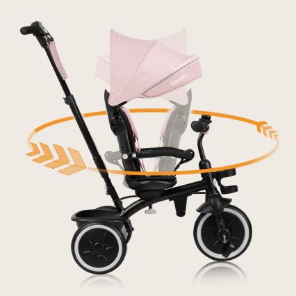 Lionelo - Lasten kolmipyörä BERRY Vaaleanpunainen ruusu