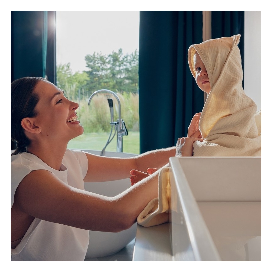 Lionelo - Lasten musliinihuppupyyhe MUSLIN HOODED TOWEL Beige Cappuccino