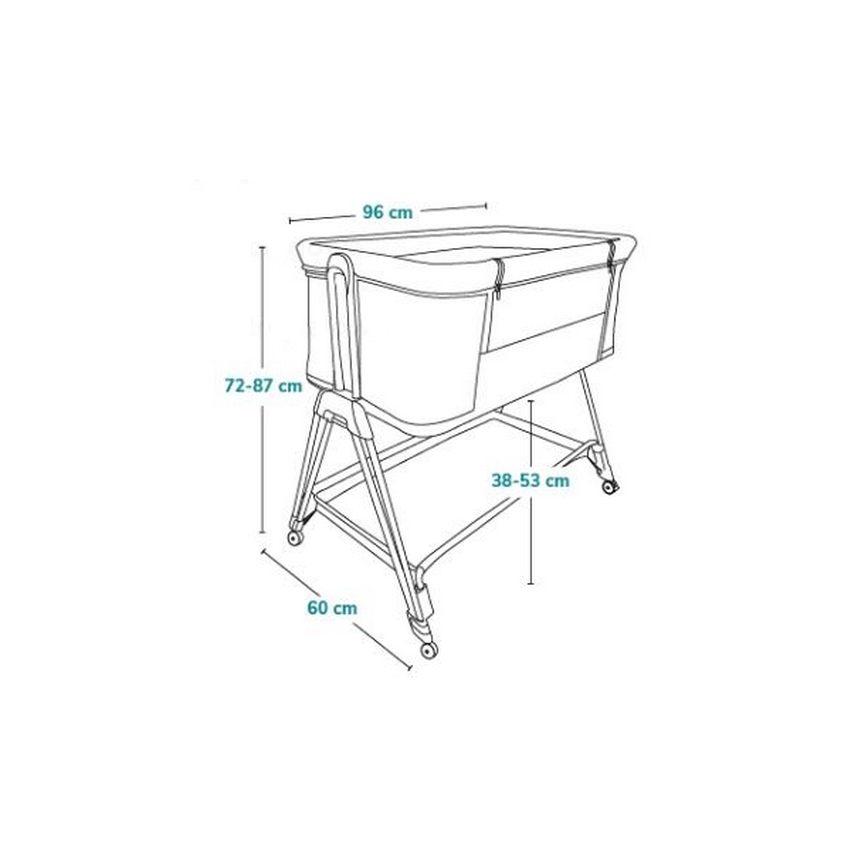 Lionelo - Lasten pinnasänky 2-in-1 LUNA harmaa