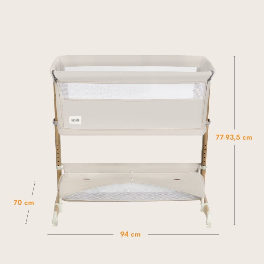 Lionelo - Lasten pinnasänky 5-in-1 THOMI PLUS Beige Sand