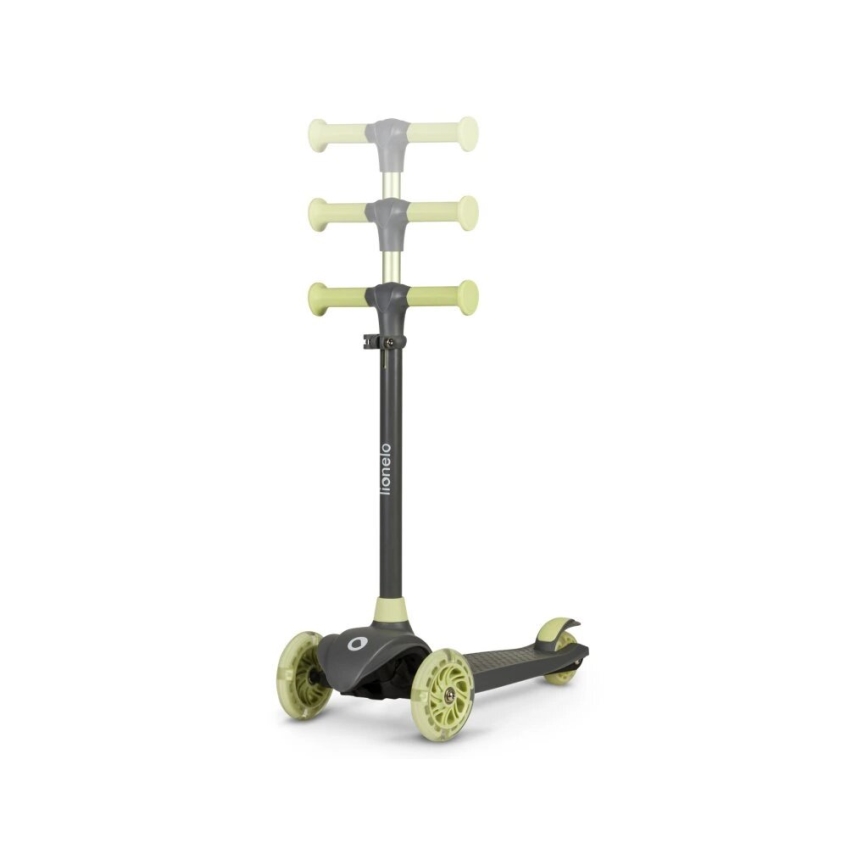 Lionelo - Lasten potkulauta JESSY 3xAA harmaa/vihreä