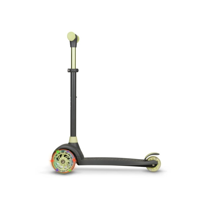 Lionelo - Lasten potkulauta JESSY 3xAA harmaa/vihreä