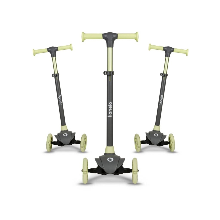 Lionelo - Lasten potkulauta JESSY 3xAA harmaa/vihreä