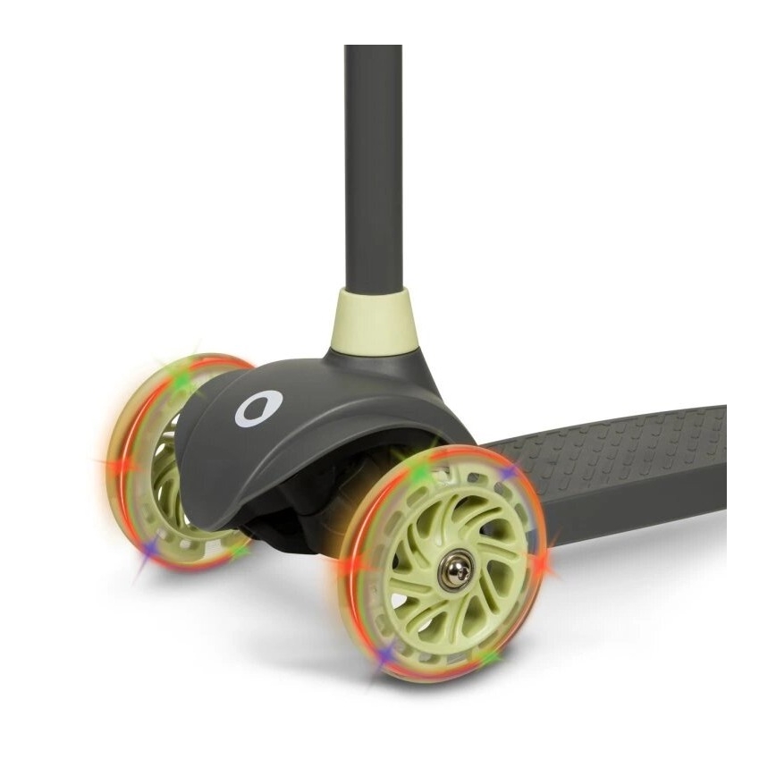 Lionelo - Lasten potkulauta JESSY 3xAA harmaa/vihreä