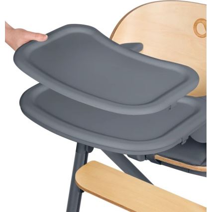 Lionelo - Lasten ruokatuoli 3-in-1 CELIA Harmaa puu