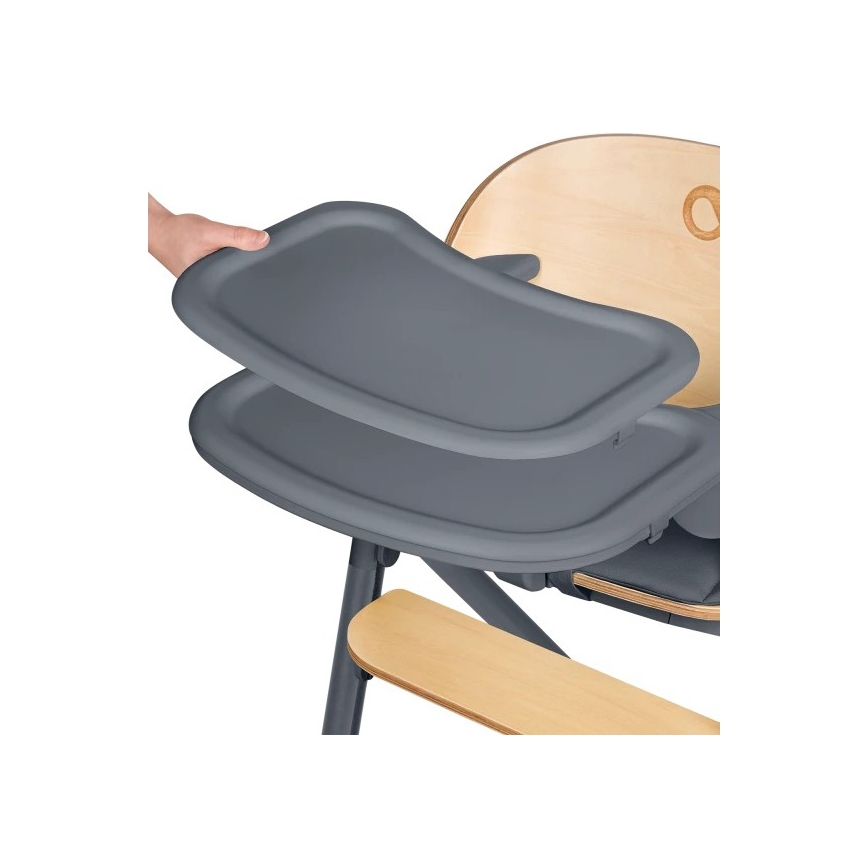 Lionelo - Lasten ruokatuoli 3-in-1 CELIA Harmaa puu