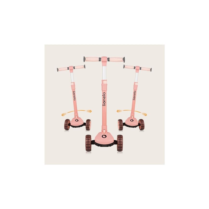 Lionelo - Lasten skootteri 2in1 FRANKY vaaleanpunainen