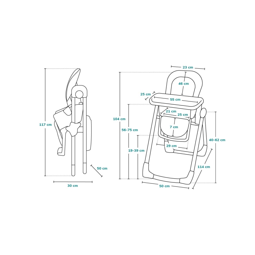 Lionelo - Lasten syöttötuoli LINN PLUS valkoinen/beige