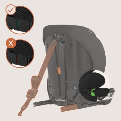 Lionelo - Lasten turvaistuin LEVI FIX i-Size 76-150 cm Musta Carbon