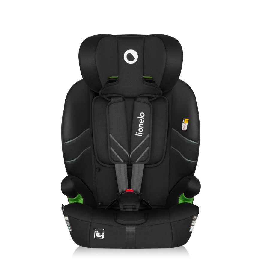 Lionelo - Lasten turvaistuin LEVI FIX i-Size 76-150 cm Musta Carbon