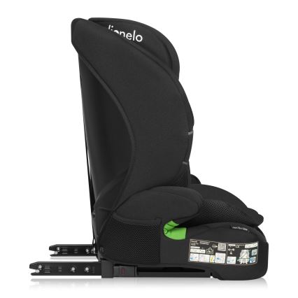 Lionelo - Lasten turvaistuin LEVI FIX i-Size 76-150 cm Musta Carbon