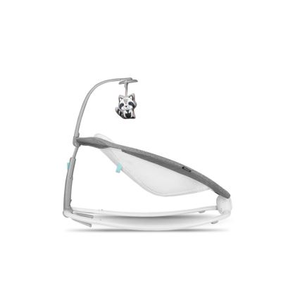 Lionelo - Lasten värisevä keinu melodialla PASCAL 2xAA harmaa/turkoosi