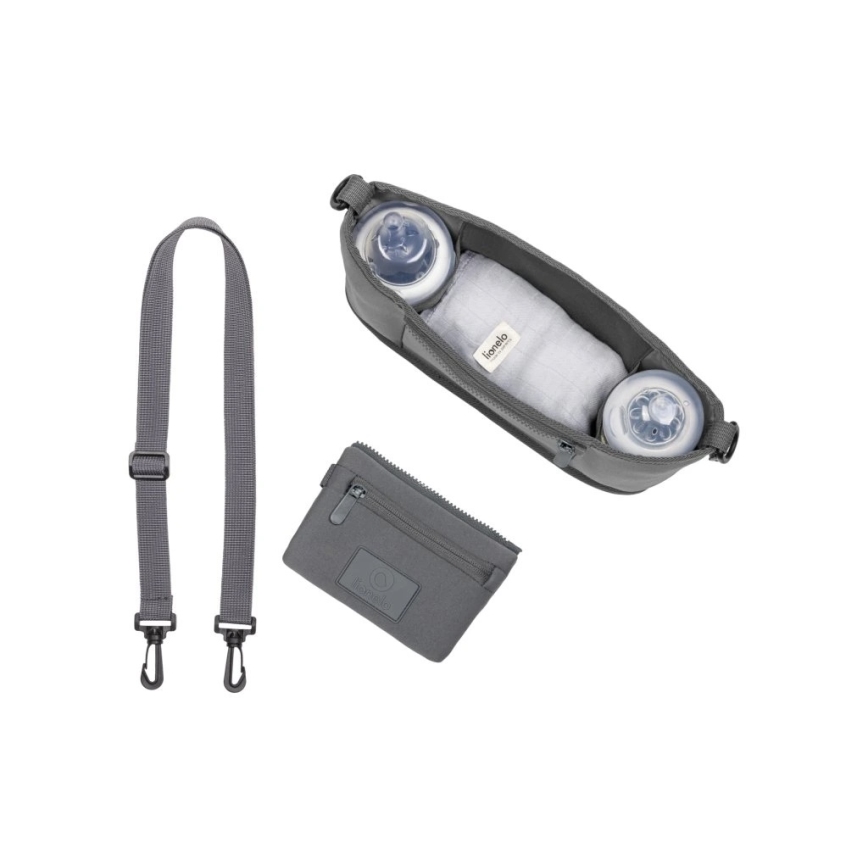 Lionelo - lastenvaunujen järjestäjä LITTLE CUBE Grey Stone