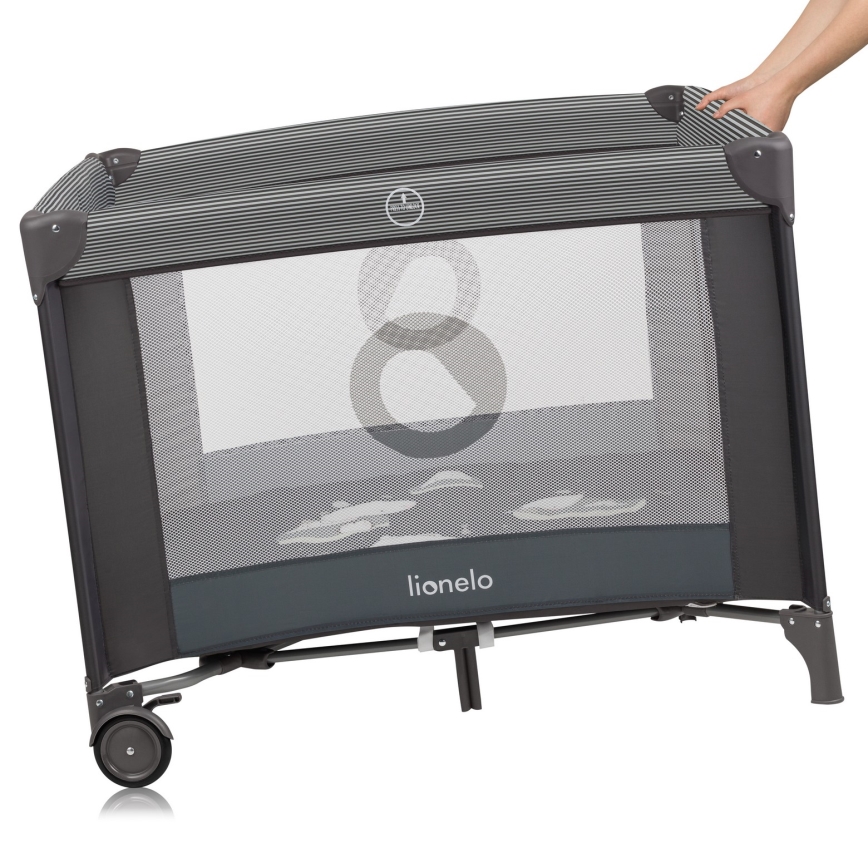 Lionelo - Leikkikehä BONNIE Harmaa Scandi