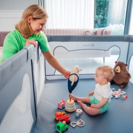 Lionelo - Leikkikehä WILLOW harmaa