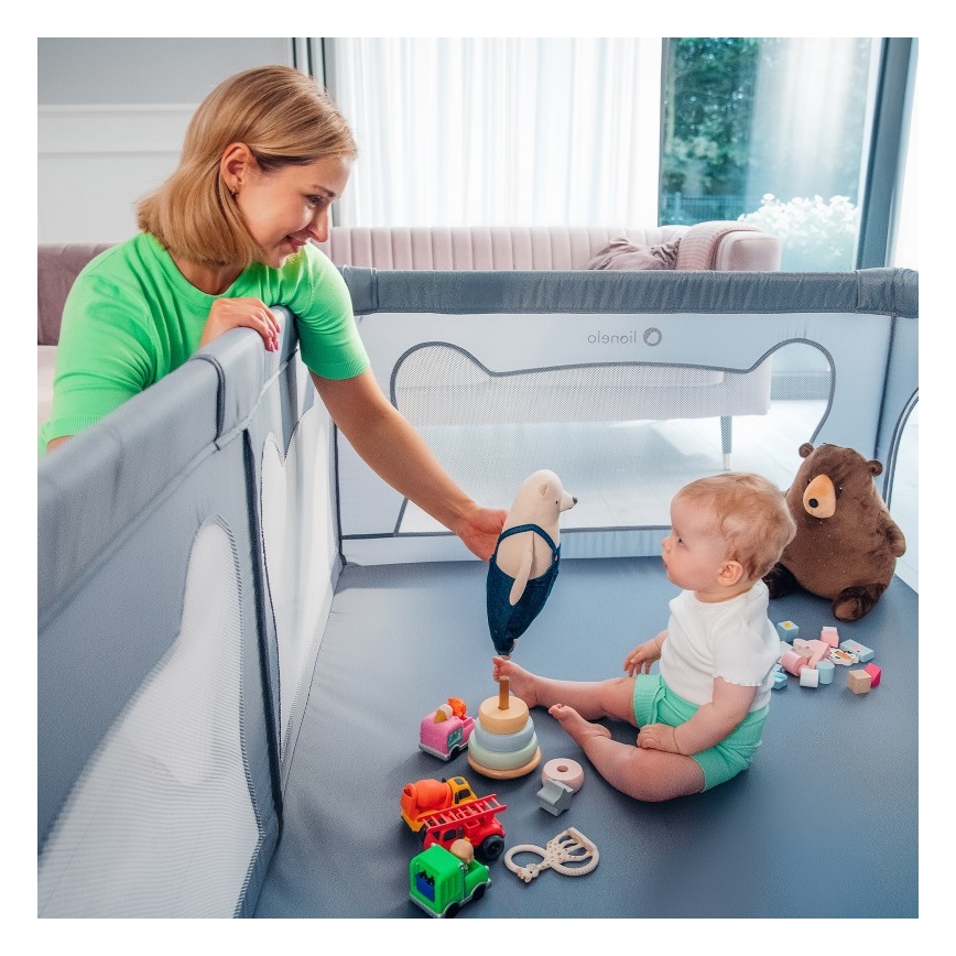 Lionelo - Leikkikehä WILLOW harmaa